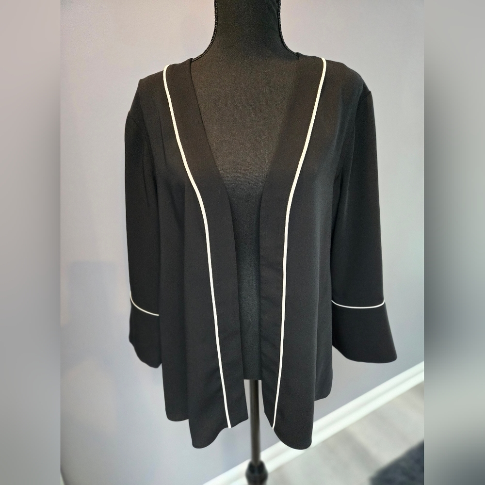 LAST CALL: Alfani Chic Black Blazer with White Trim